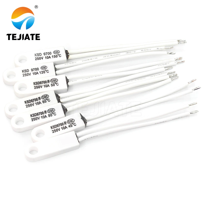 KSD9700 Ceramic temperature control switch with hole 40/50 degrees ~ 150 degrees normally open normally closed 5A/10A 250V