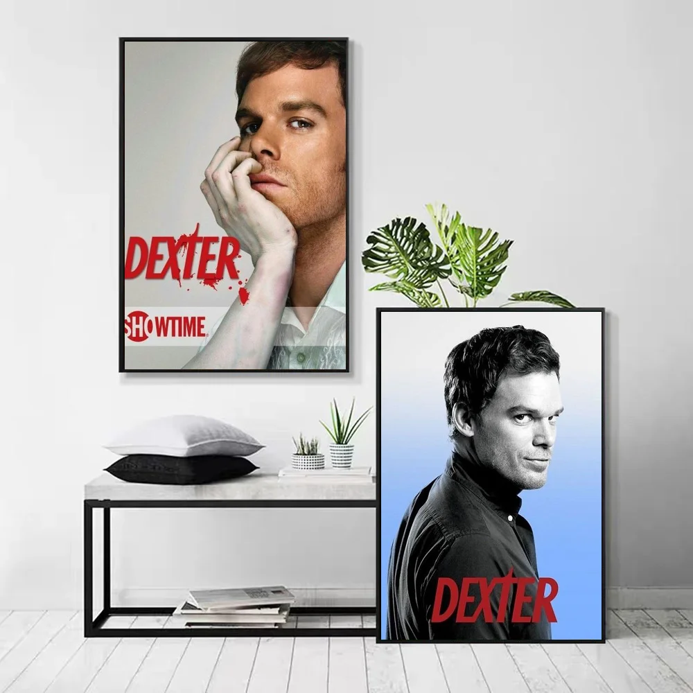 1pc D-Dexter Michael C.Hall Poster Self-adhesive Art Waterproof Paper Sticker Coffee House Bar Room Wall Decor