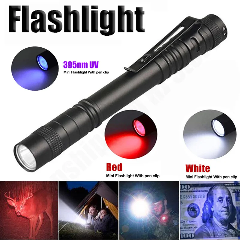 Portable LED Penlight with Clip Mini Pocket Ultra Bright Inspection Flashlight For Camping Outdoor Emergency Flashlight 2025 NEW