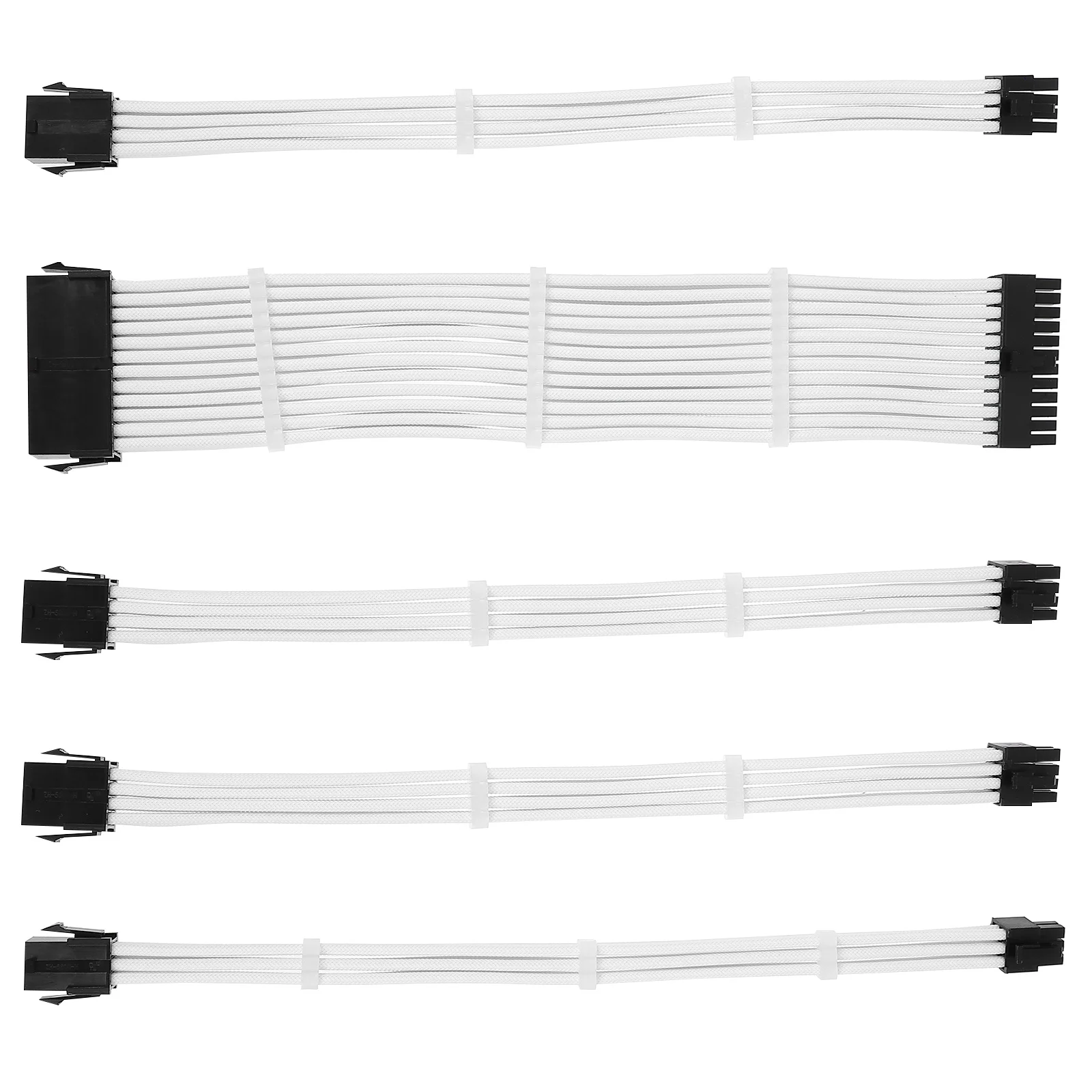 Pc Cable Extension Kit 300mm Atx Power Supply Cord Set for Motherboard Replacement and DIY Projects Black Connectors