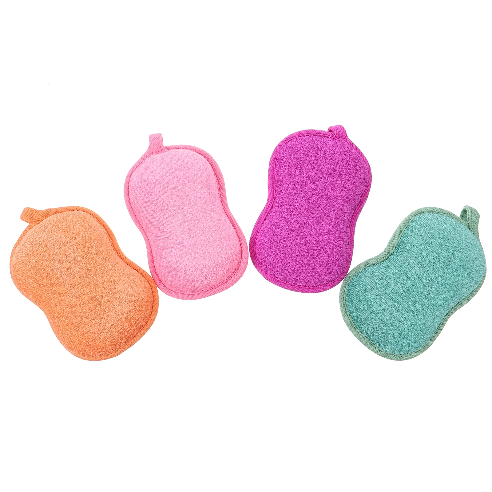 

4pcs Bathing Sponge Set Kids Baby Cleaning Exfoliating Brush Sponges Scrubbers Tools Shower Lovely Shape Bright Color Creative