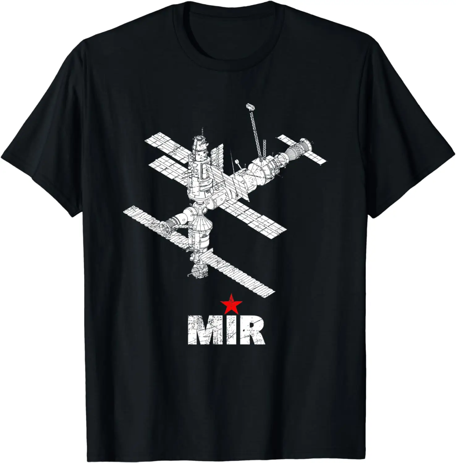

Space Station Mir Soviet Union Russia Spacecraft Communism T-Shirt 100% Cotton O-Neck Summer Short Sleeve Casual Mens T-shirt