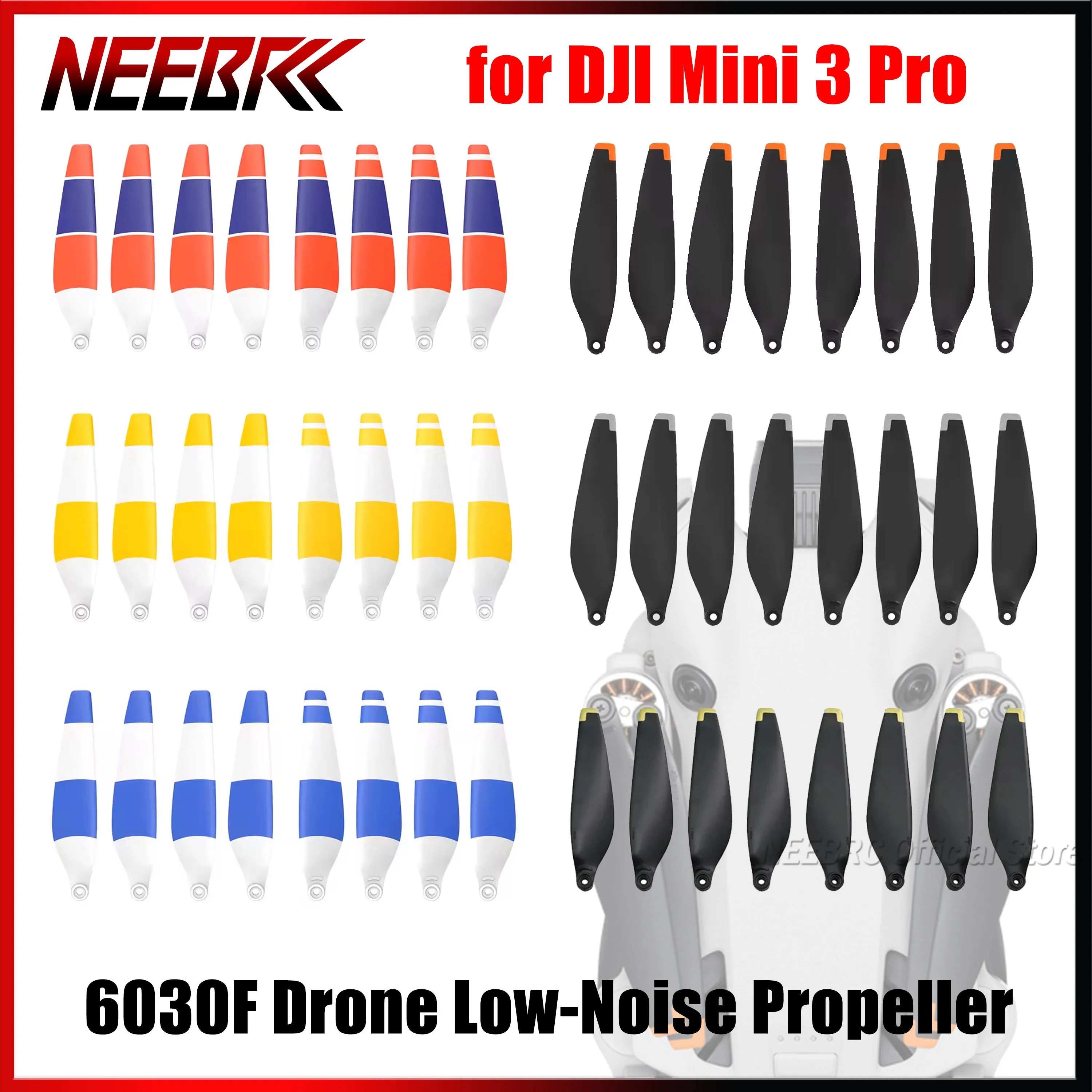 

8pcs 6030F Low-Noise Drone Propeller Props Blade for DJI Mini 3 Pro RC Racing Quadcopter Replacement Toy Spare Parts Accessories