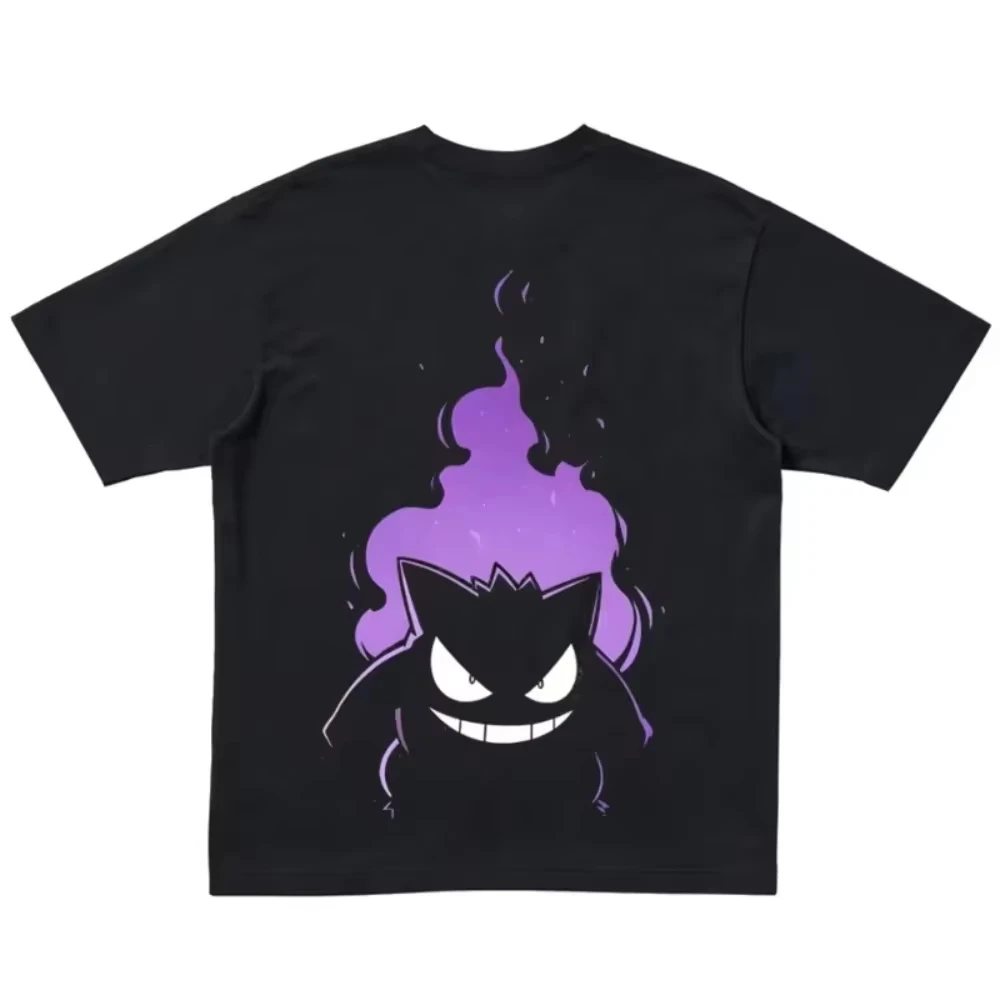 Pokémon Anime Gengar bedrucktes T-Shirt, Herren-, Damen- und Kinder-T-Shirt, Oberteile, Harajuku Y2K T-Shirt, Sommer 2026, neues T-Shirt, Streetwear – Detail 4
