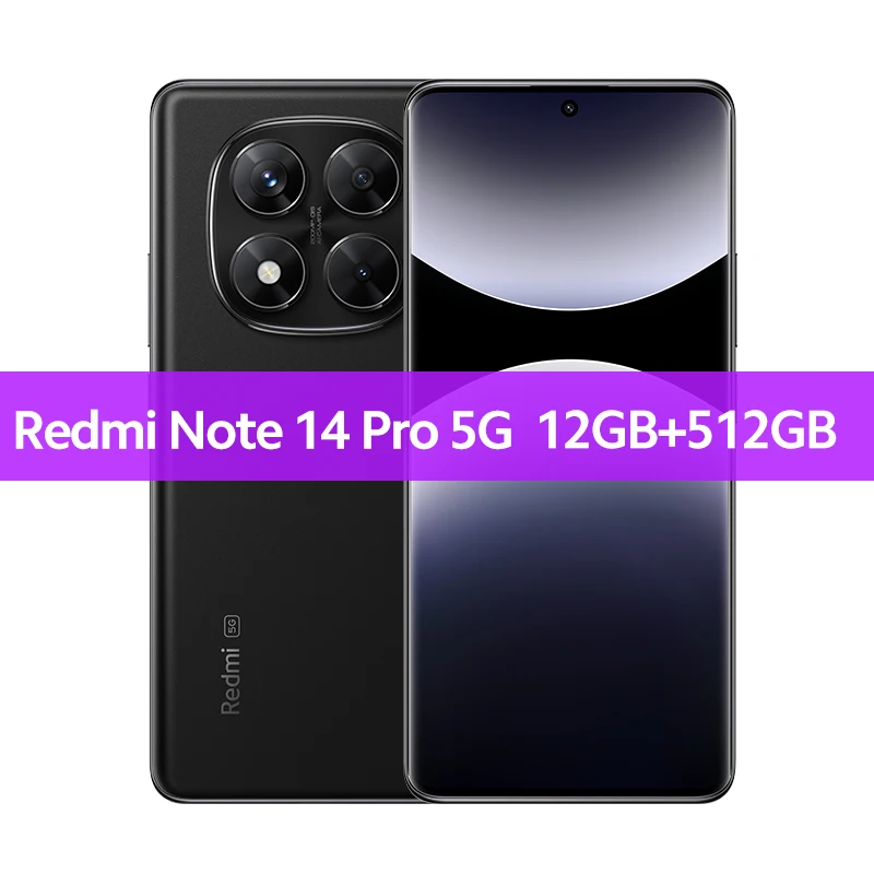 Global Version Redmi Note 14 Pro 5G Xiaomi Smartphone MediaTek Dimensity 7300-Ultra 200MP AI camera NFC 6.67"AMOLED Disply IP68