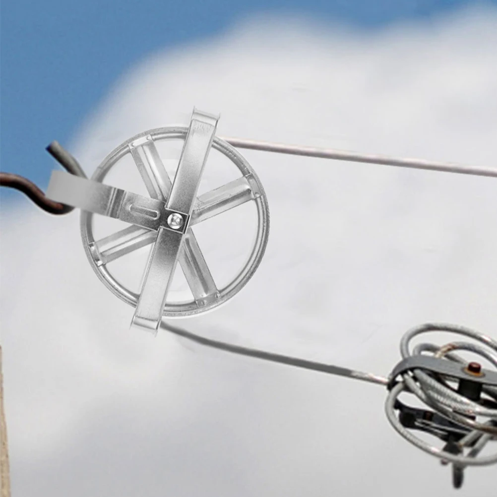 

Clothesline Pulley Drying Inch Deep Groove Metallic Iron Wheel Set Rope Kit Outdoor Laundry Dryer Pulley System Clothes