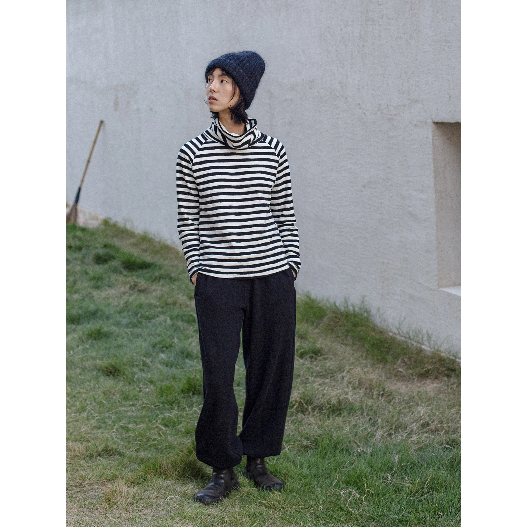 

Thiened Long Sve Base irt BANGEBAN High Collar Loose Fit Cotton Crew Ne Sweatirt for Women Winter Commute Sle