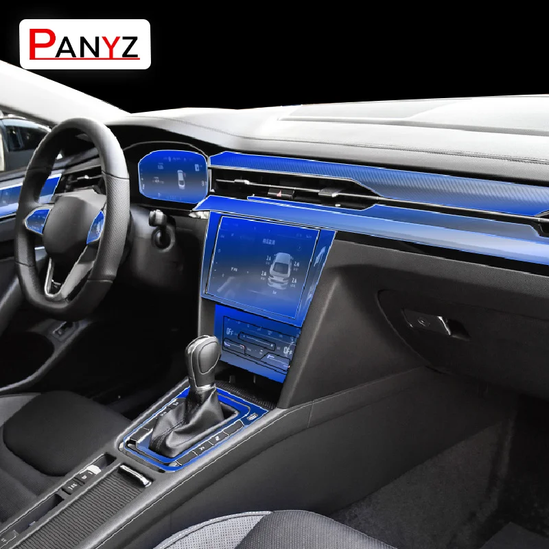 For Volkswagen Arteon CC 2019-2021Car Interior Center console Transparent TPU Protective film Anti-scratc Repair film Accessorie