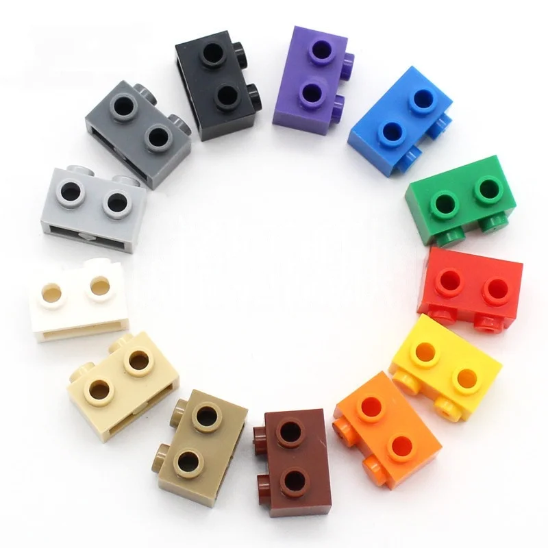 40 قطعة MOC اللبنات 11211 الطوب تعديل 1x2 مع ترصيع على الجانب متوافق تجميع الجسيمات البناء ألعاب إبداعية