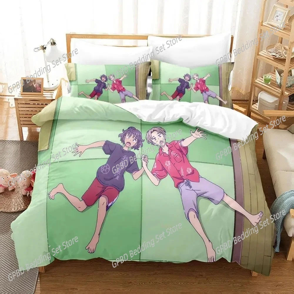 Anime Deji Meets Girl 3D Bedding Set Duvet Cover Pillowcases Single Twin Full Queen King Size Home Decor Quilt Boys Gift
