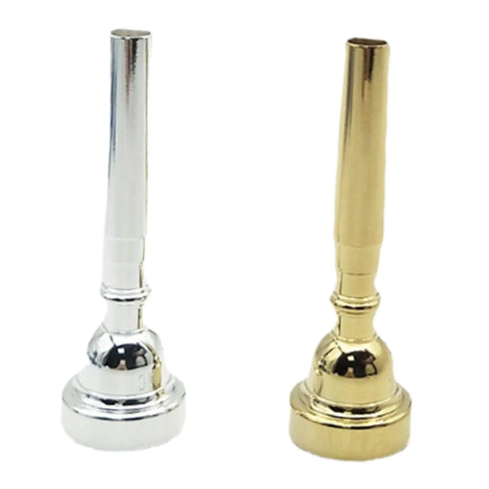 

2 Pieces 3C Trumpet Mouthpieces Set Sturdy Quality Sound Portable Music Parts Instrument Mouthpiece for Beginners Band Practice