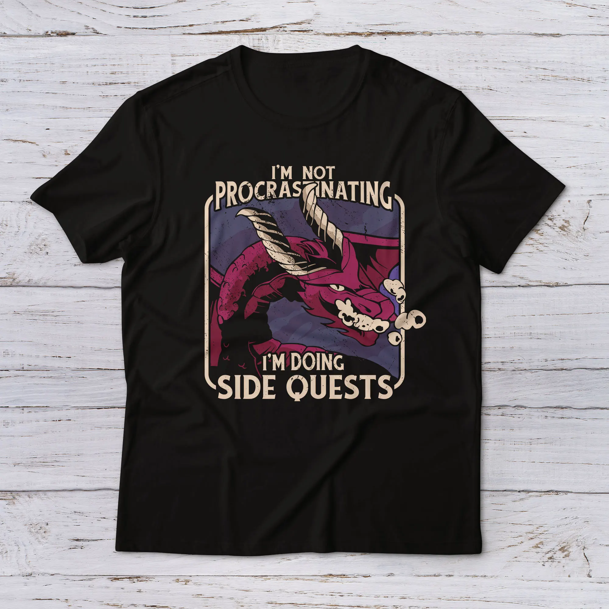 

I'm Not Procrastinating Doing Side Quest, футболка с драконом для игр, фантазия Gamergirl, идея на день рождения