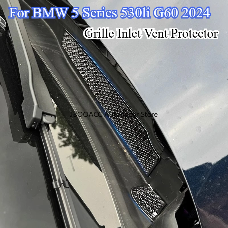 

Крышка решетки автомобиля, защита впускного отверстия, панель из нержавеющей стали, защитные декоративные аксессуары для BMW 5 серии 530li G60 2024