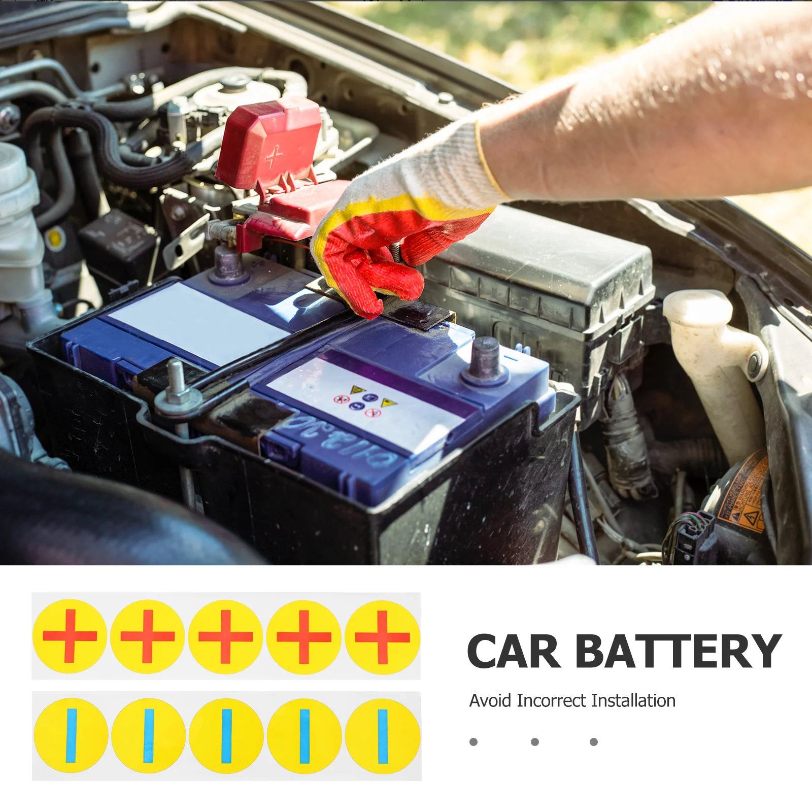 Adesivi autoadesivi 4 fogli Elettrodo impermeabile Segno Identificazione chiara Macchine elettriche resistenti allo strappo