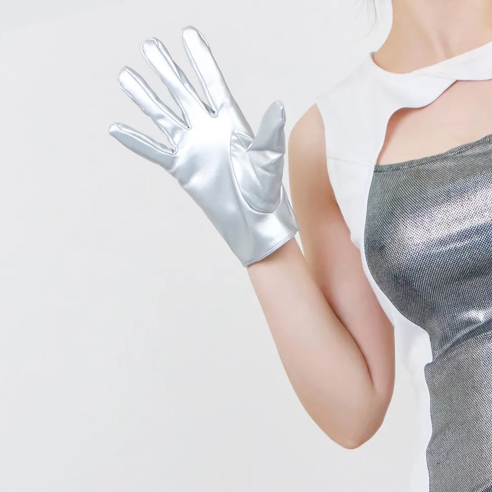 8 Zoll (21 cm) Damen-Lederhandschuhe, modische, glänzende Kunstleder-PU-Beschichtung, Jaguar-Leoparden-Muster, schmal geschnitten, für besondere Anlässe, Handhandschuhe – Detail 29