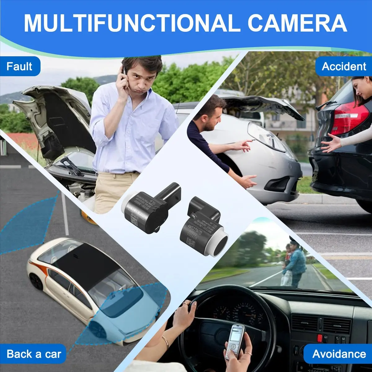 #20O (Black)2 Pcs Parking Sensor for Hyundai Kia 4MT271H7A 4MS271H7C 95720-3U000,Automotive Parts & Accessories