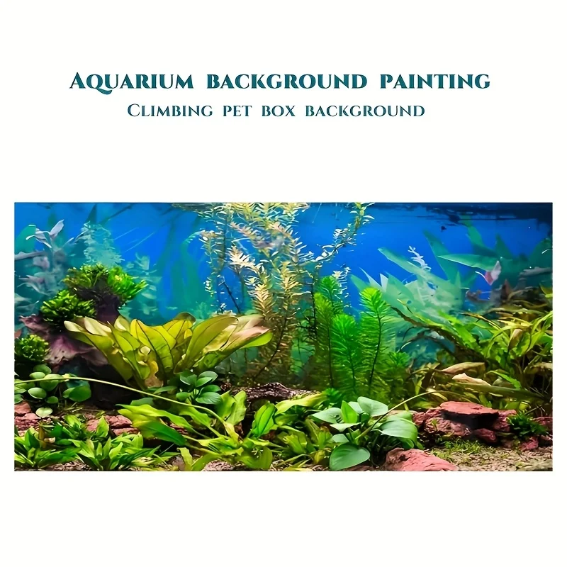 Wald-Regenwald, Aquarium-Hintergrundbild, Aquarium-Hintergrundbild-Aufkleber, selbstklebend, Landschaftsdekorationen