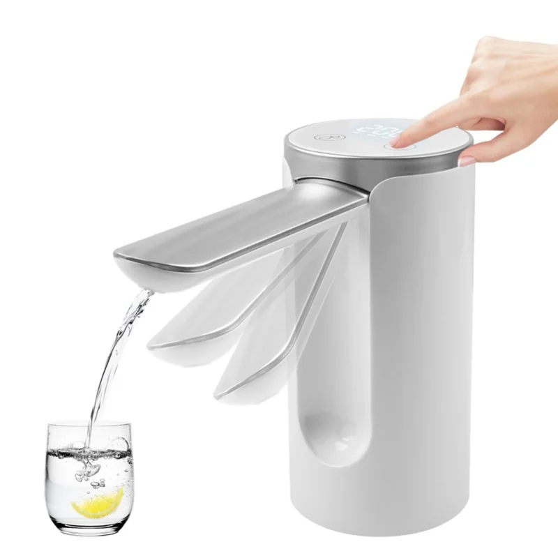 1200mAh Automatic Water Dispenser With Water Quantity Selection Electric Foldable Water Pump For Universal Gallon Bottles