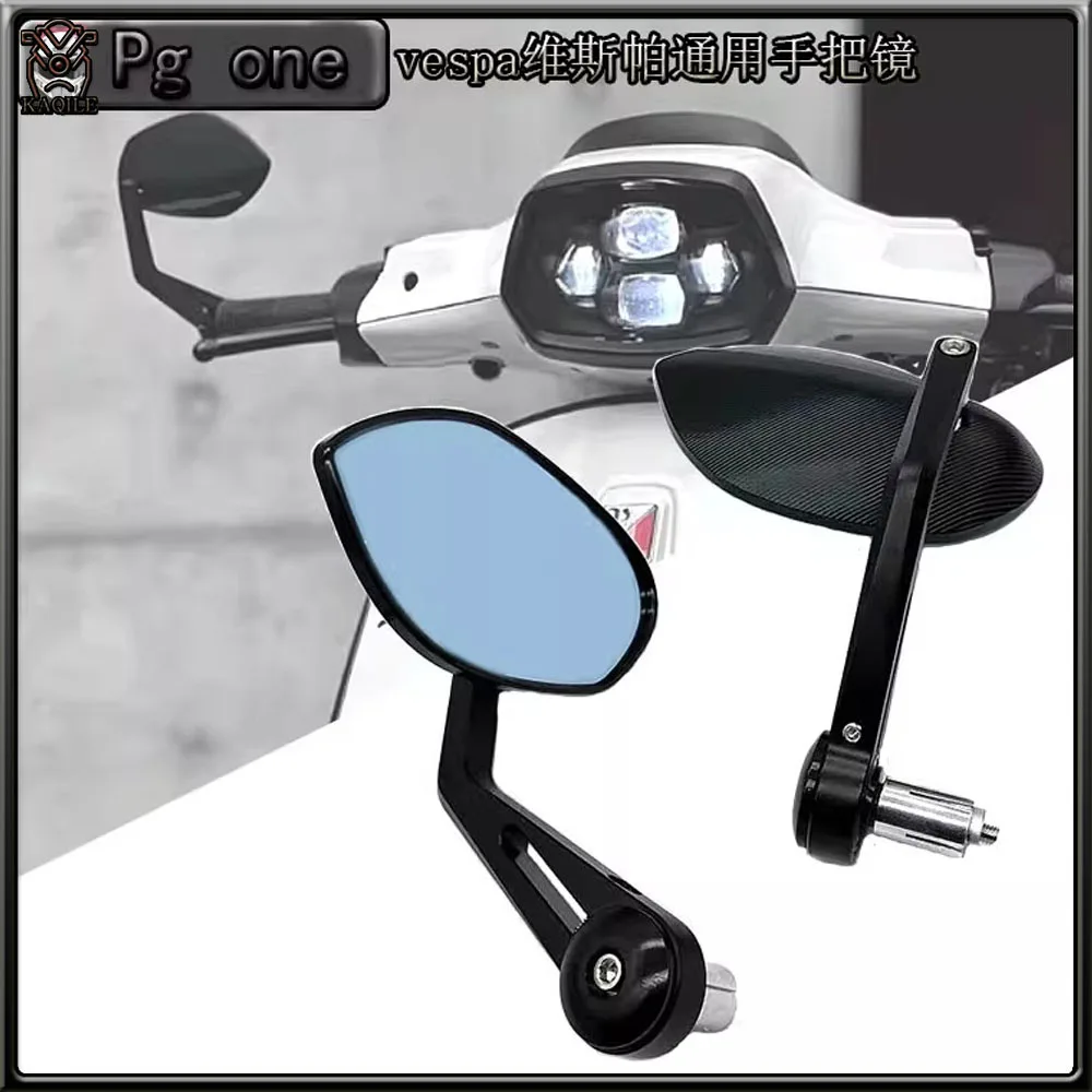 

Motorcycle CNC Round Handlebar Bar End Rear View Mirrors Balance Slider Grip Plug For Vespa GTS Sprint Primavera 150 300 310 250