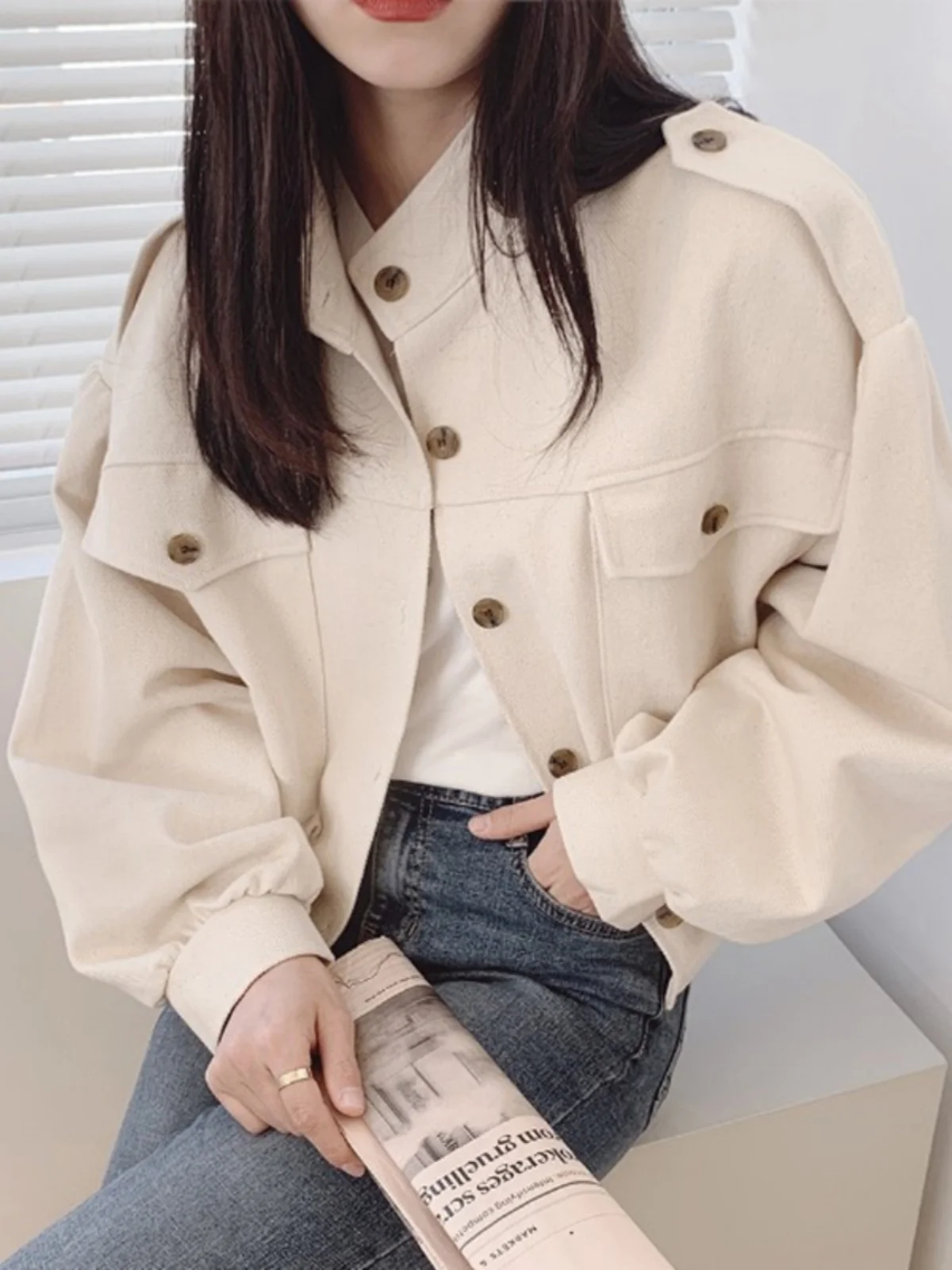 

Spring Workwear ort Jaet Women's Faion Design Unique High-End Feelings Spring Clothes Upper Apparel Outerwear 2023 Trend