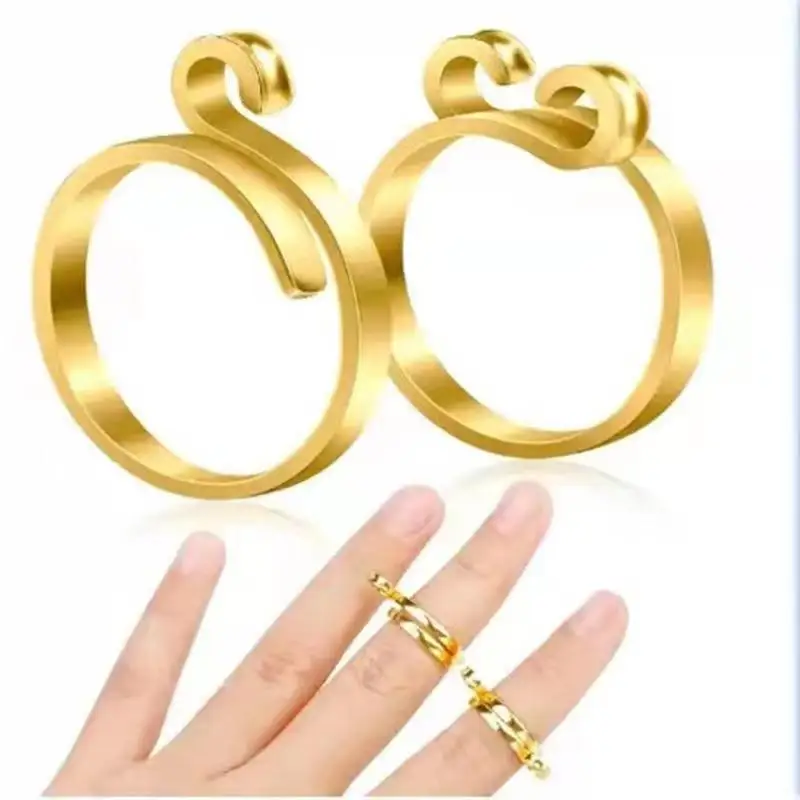 2 Stück verstellbare Strick- und Häkelringe, Fadenführungsringe für Finger, schnellerer Fadenhalter, Fingerhut, Häkelfingerhut, Fadenringe, Nähwerkzeuge – Detail 7