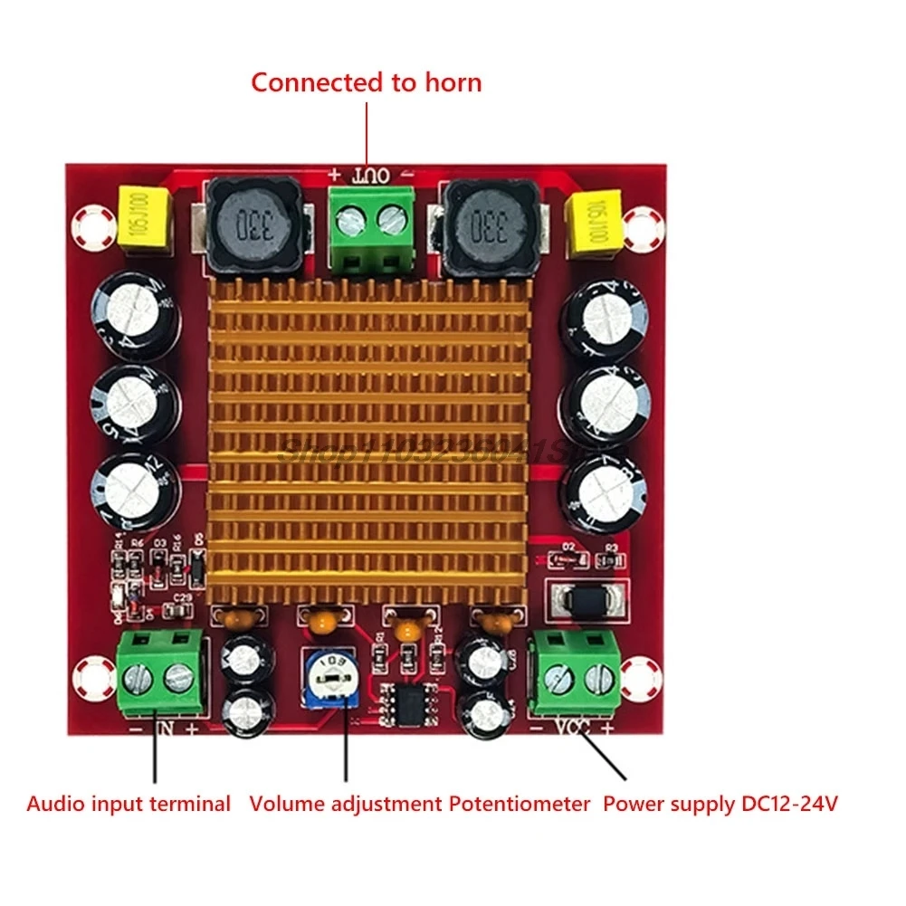 Imagem -02 - Amplificador de Áudio de Potência Digital Placa Amplificador com Pré-amplificador Xh-m544 dc 12v 24v 150w Tpa3116da Tpa3116d2