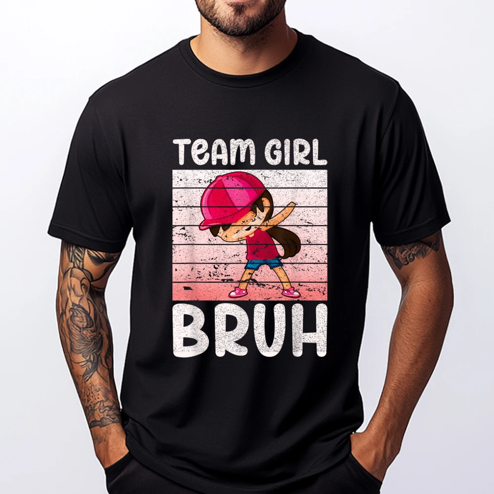 Family Team Girl Bruh Gender Reveal Party Announcement Sports T Shirt Men Tee Shirt Men Mardi Gras Tops