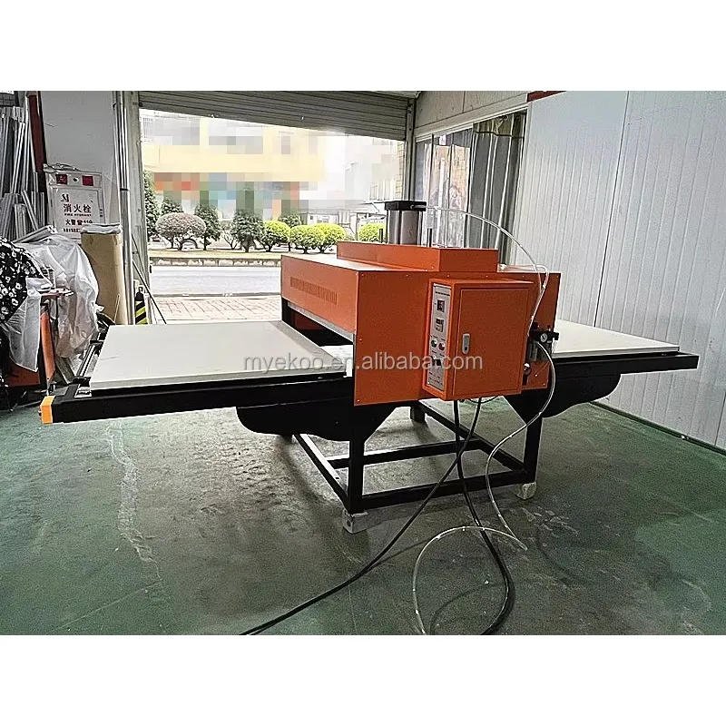 Semi Automatic Large Pneumatic Heat Press Machine T Shirt Fabric Transfer High Durability Commercial Use
