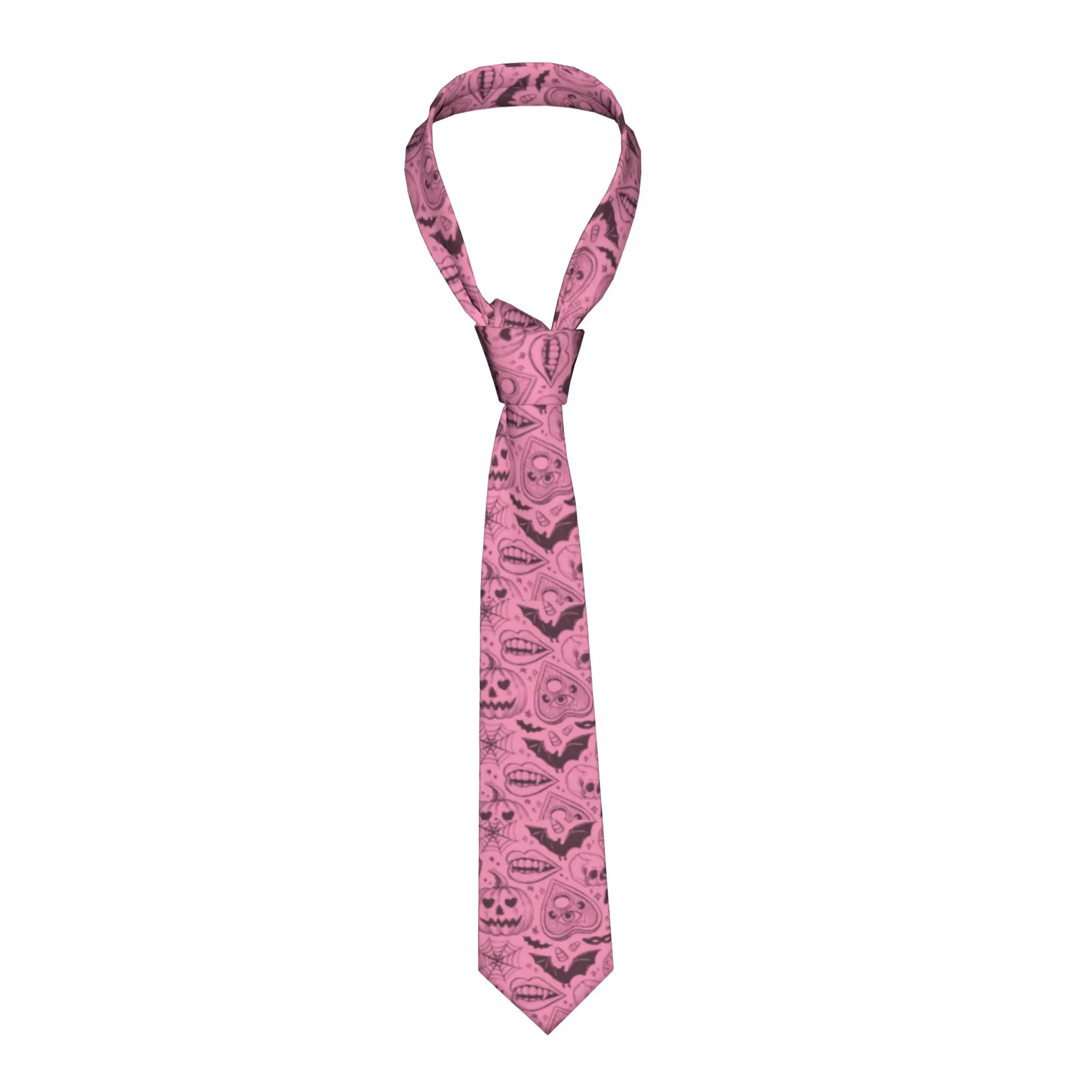 Halloween Gothic Neckties Unisex 8 cm Victorian Goth Neck Tie for Men Casual Classic Accessories Gravatas Wedding Accessories
