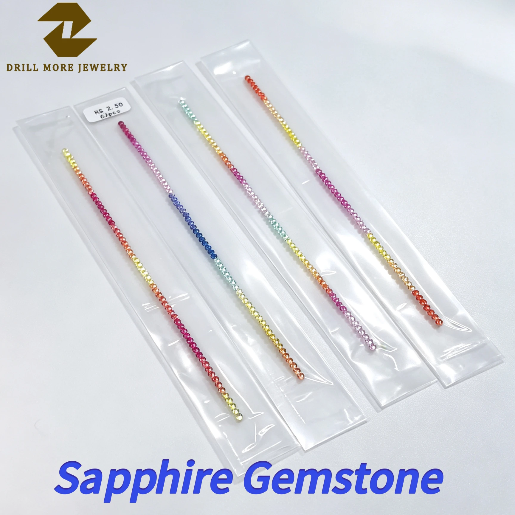 New Lab Grown Sapphire Round Cut Gemstone for Charms Advanced Jewelry Making Materials DIY