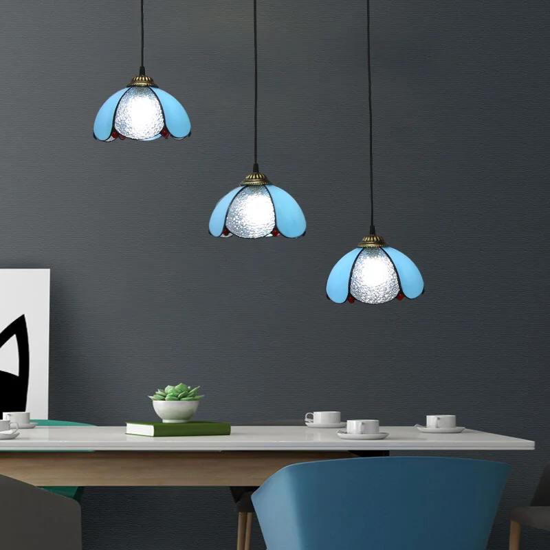 Mediterranean simple bedside living room dining room bar handmade glass creative art diamond decorative suction chandelier