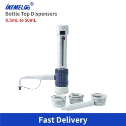 IKEME Bottle Top Dispenser 0.5mL to 50mL StepMate Stepper Laboratory Bottle Top Dispensers for Liquid Handling