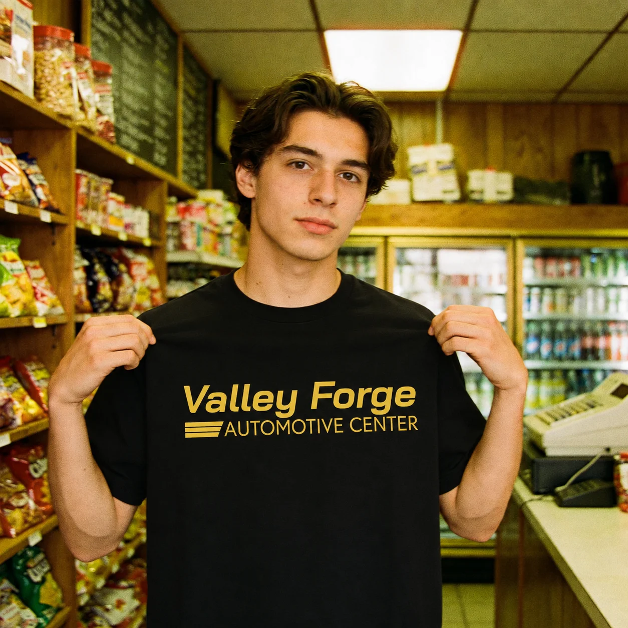 Valley Forge Automotive Center T-Shirt: Funny TV Series Graphic Printed Cotton Men's Clothing Women's Short-Sleeved T-Shirt