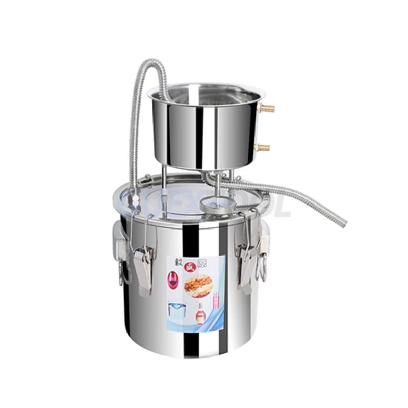 10L Distiller น้ำไวน์ Steamer Brewing อุปกรณ์ย่างไวน์เครื่องกรองน้ำไวน์บรั่นดี Essential น้ำมัน Brewing ชุด