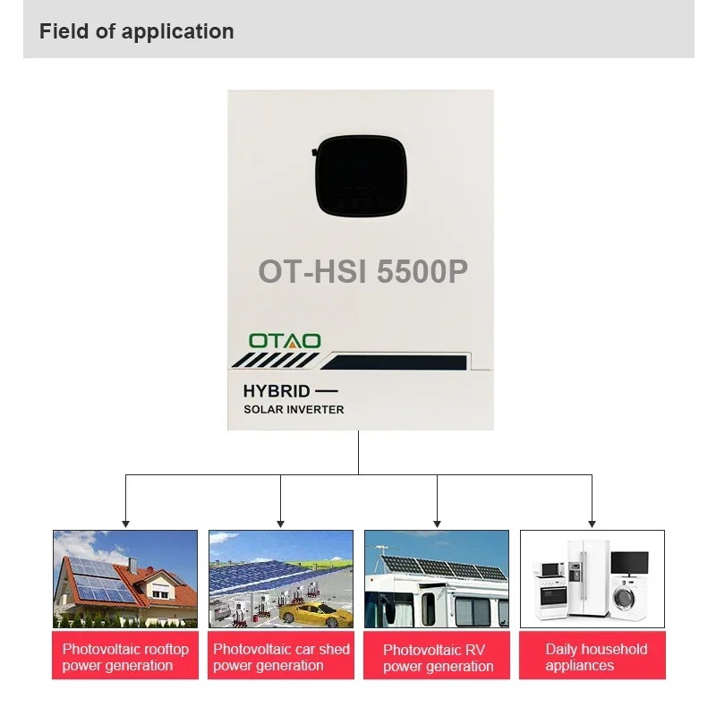 YYHCEurope Warehouse Hybrid Solar Inverter 5.5kw 48V Parallel Invertor Hibrid Onduleur Hybride Pure Sine Wave Inversores Solares