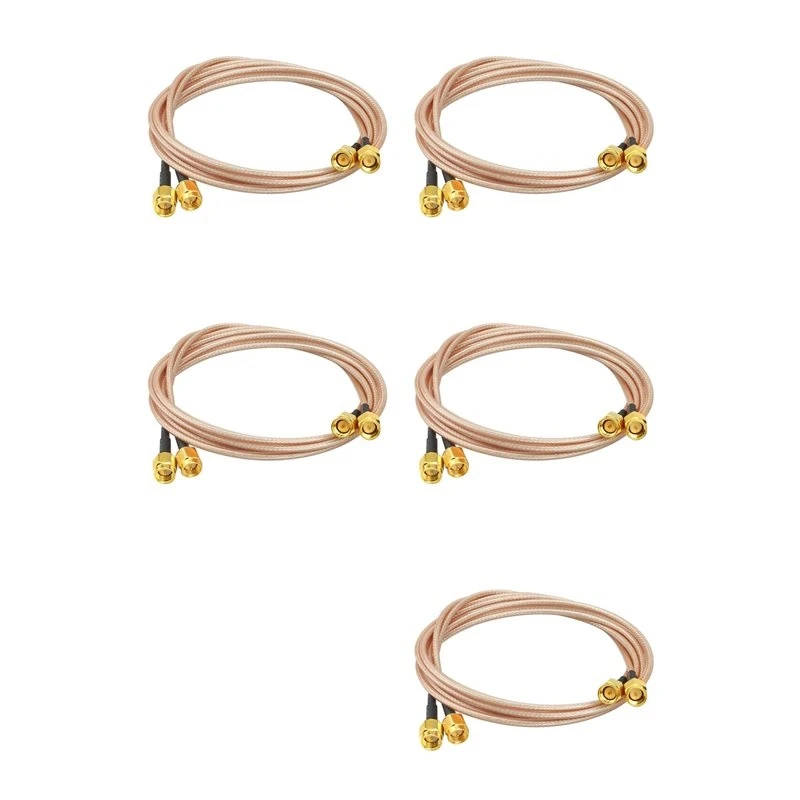 T24C 10Pcs RG316 Wire Jumper SMA Male To SMA Male Wifi Antenna Extension RF Coaxial Coax Cable Adapter Jumper(100Cm)
