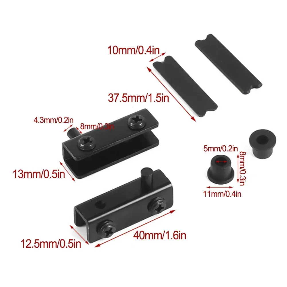 Convenient and Secure Installation Pack of 2 Stainless Steel Glass Door Hinges  Suitable for 5~6mm Thick Glass