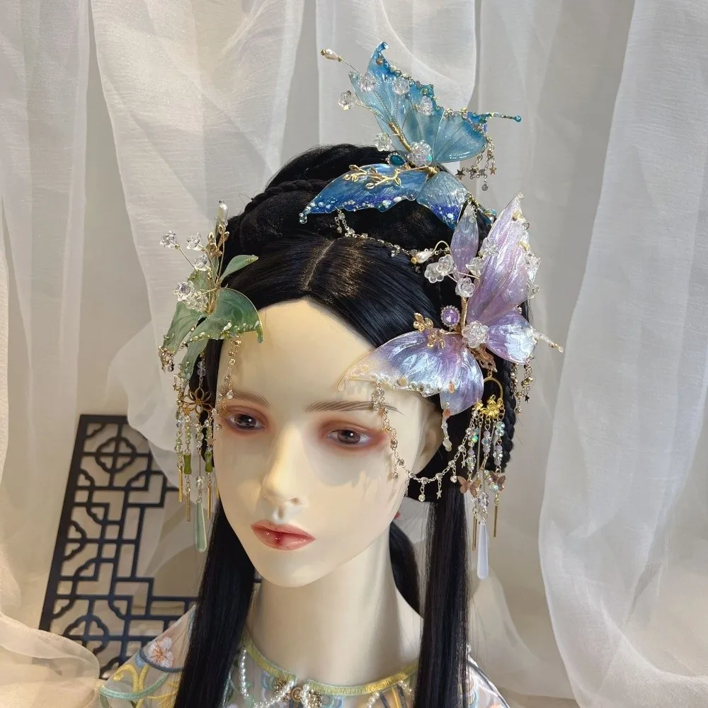 

Новые милые заколки для волос с крыльями феи, красочные заколки для волос ручной работы с кисточками, заколка для волос с кисточками, коготь для волос, аксессуары для девочек