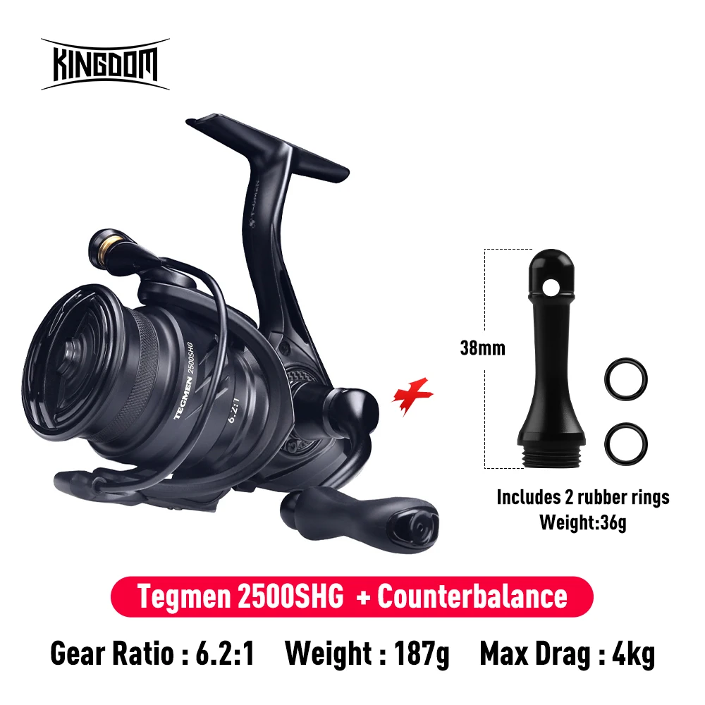 Kingdom Tegmen 5.2:1 6.2:1 143g Spinn angel, Hoch geschwindigkeit getriebe, leichter Kohlefaser-Körper, 10 + 1 Lager menge