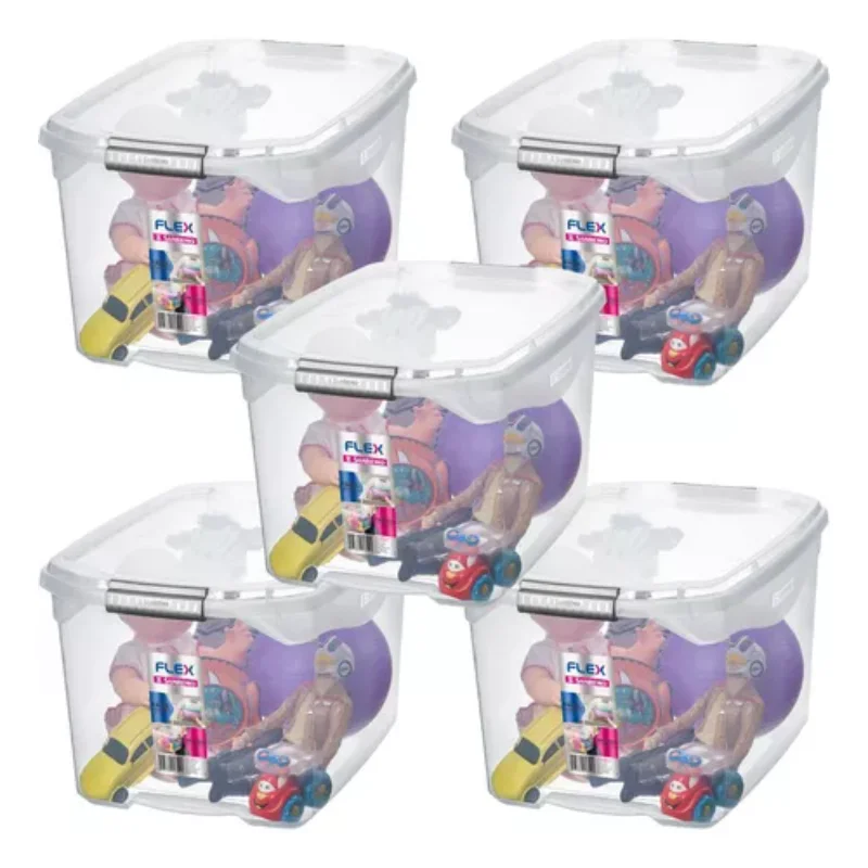 

5 Organizing Boxes Transparent Lid With Latches 29l Boxes, Boxes and Baskets Decorative Boxes