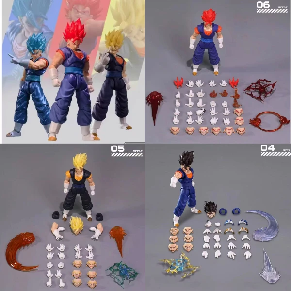 

24-hour Shipping OC Toys Dragon Ball SHF Super Saiyan SSJ Veggetoo Son Goku Vegito 3.0 Figure Body Action Figures Toys