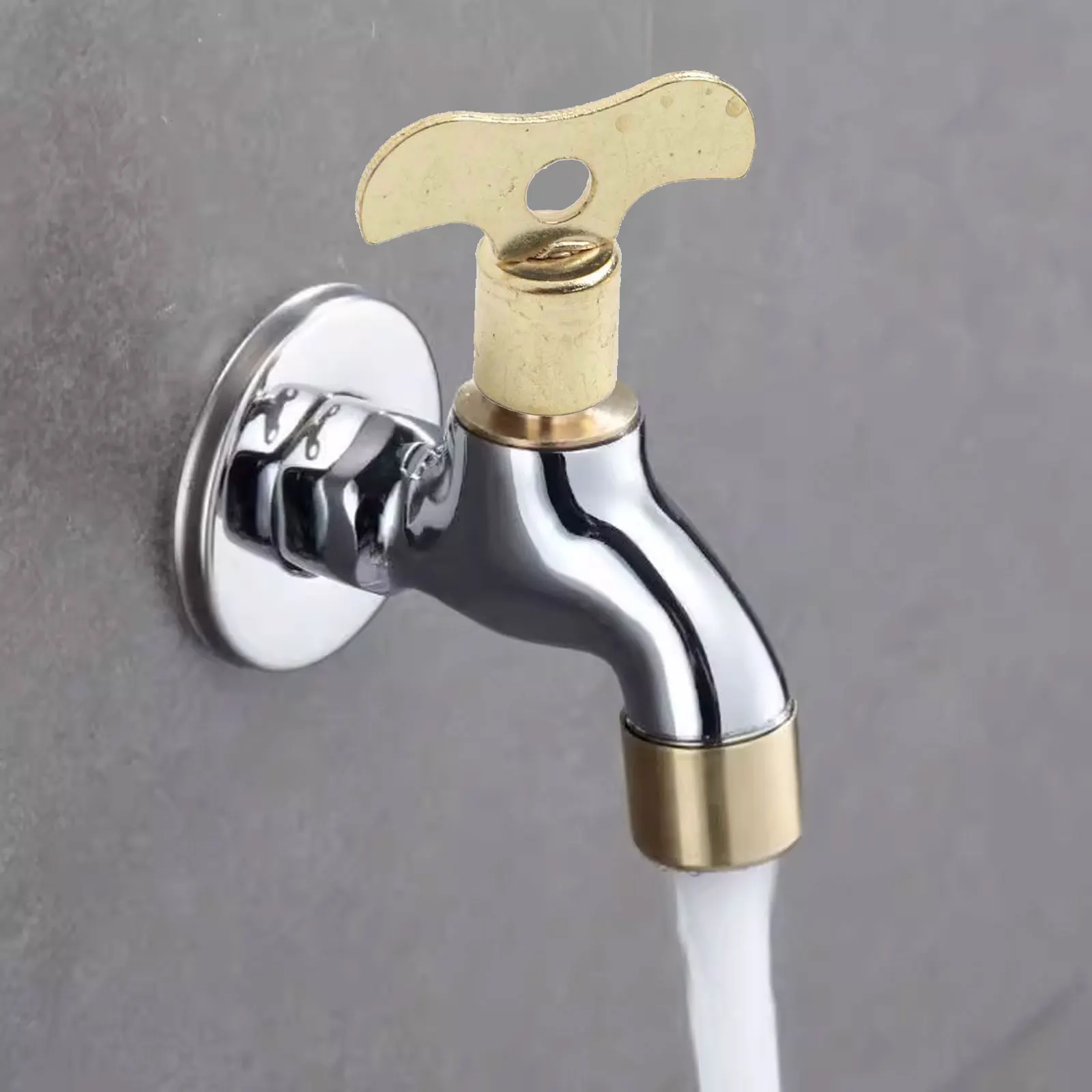 Clock Type Key Key Switch Water Tap Key 7mm Accessories Gold Color Key Garden Tool Watering Equipment Brand New