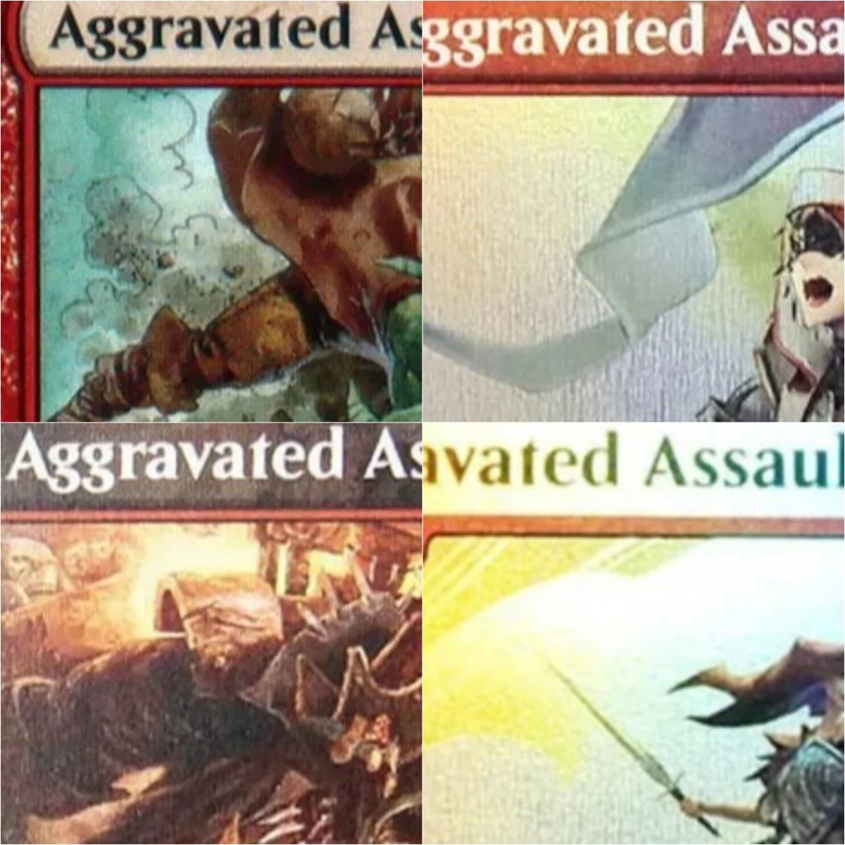

"Aggravated Assault" High Quality TCG Magical proxy Cards Game Proxy Cards Gathering Board Game Trading Cards