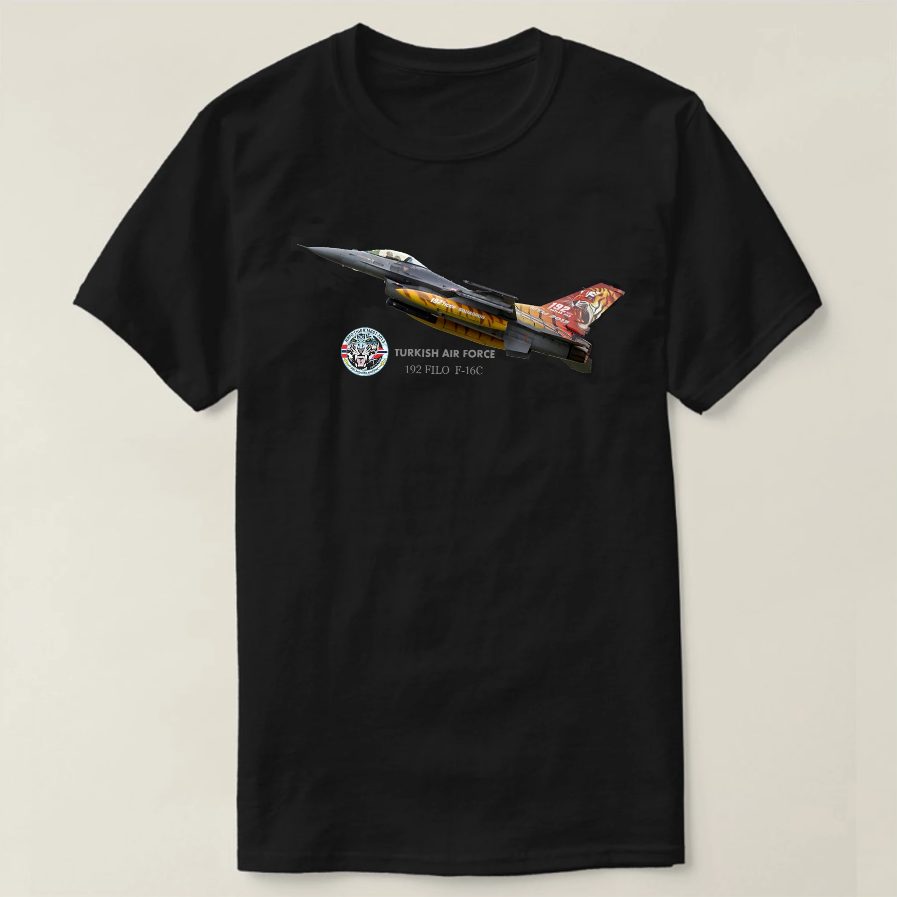 

Tiger Meet Paint Schemes Turkish Air Force F-16C Fighter T Shirt New 100% Cotton Short Sleeve O-Neck T-shirt Casual Mens Top