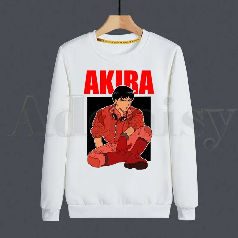 Akira Synthwave  Kaneda Tetsuo Japan Retro Anime Hoodies Sweatshirt Print Trend Mens Clothes Hip-Hop Male Crewneck Hoodies Men