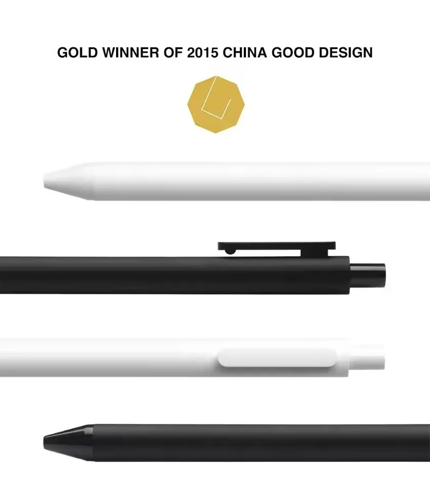 KACO Gel Pen 0.5mm Zwart Wit Kleur Inkt Vullingen ABS Plastic Pen Schrijven Lengte 400 MM Soepel Schrijven voor Kantoor Studie