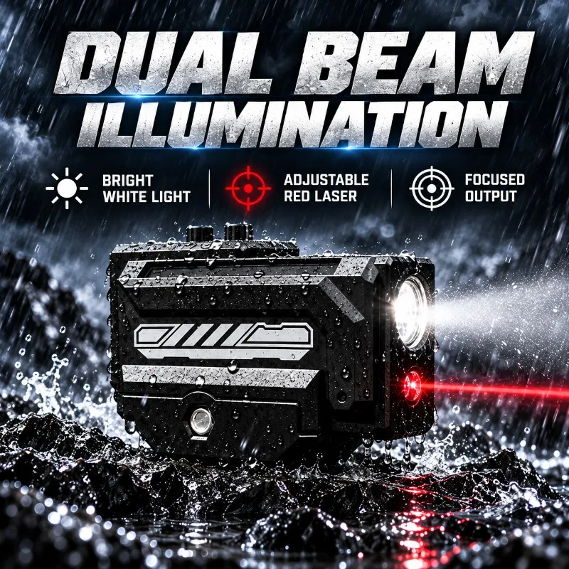Rugged Rail Mount LED Lamp & Red Beam Indicator, Hobby Model Decor Parts