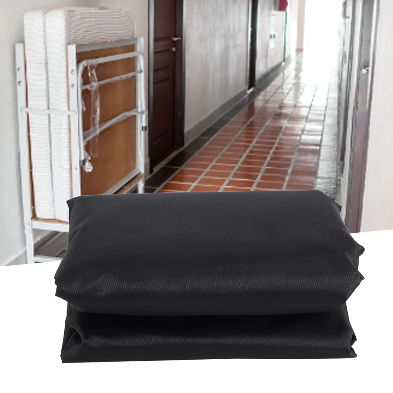 Black Portable Folding Bed Cover Multifunctional Dust Proof Protective Covers Home Indoor Room Furniture Practical Supplies