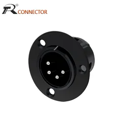 10pcs 3/4/5Pins Round XLR Male/Female Socket Audio Jack Connector Chassis Wire Connector Audio Jack Microphone Plug