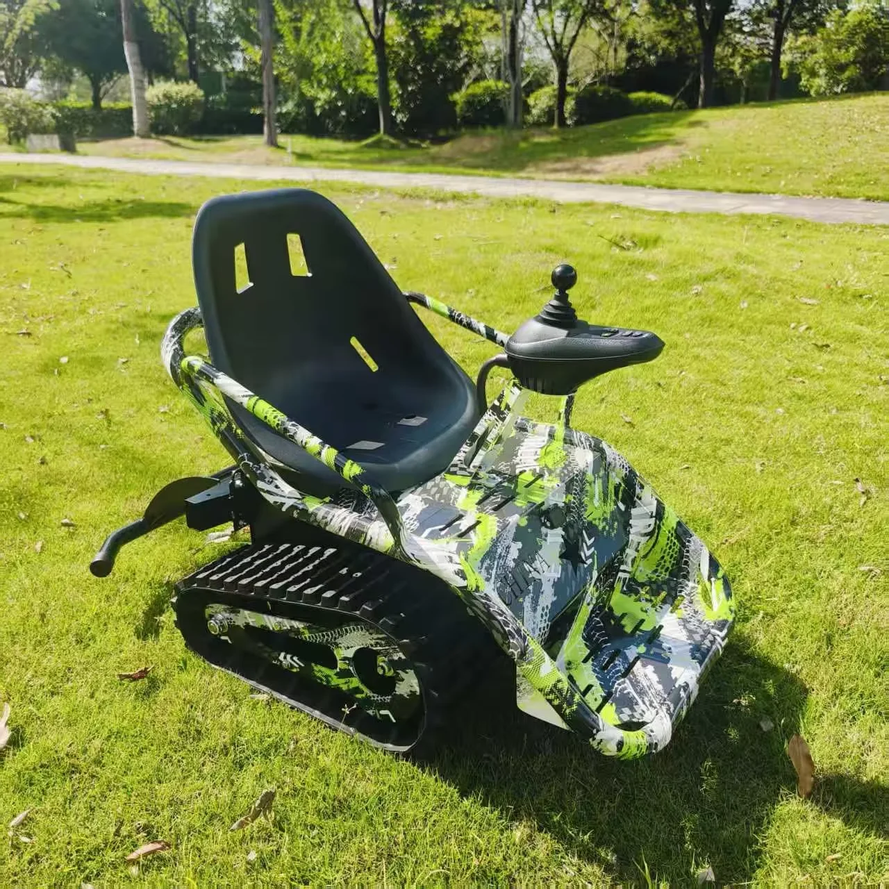 Electric Dual Tracked Scooter Snowbike All Season Snowmobile Etv Tank Fiberglass+Hardware 250W 360-degree Rotation